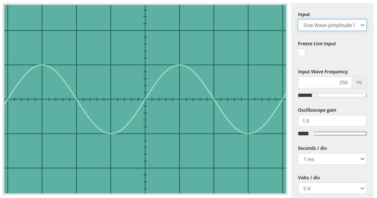 Academo.org - virtual oscilloscope