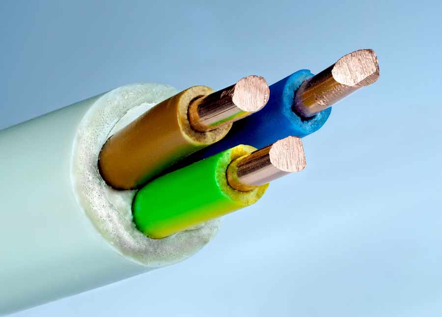 Insulated mains cable